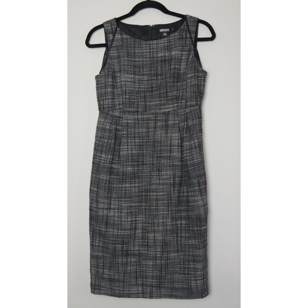 DKNY Sleeveless Cotton Acrylic Wool Blend Pencil Dress - Size 4